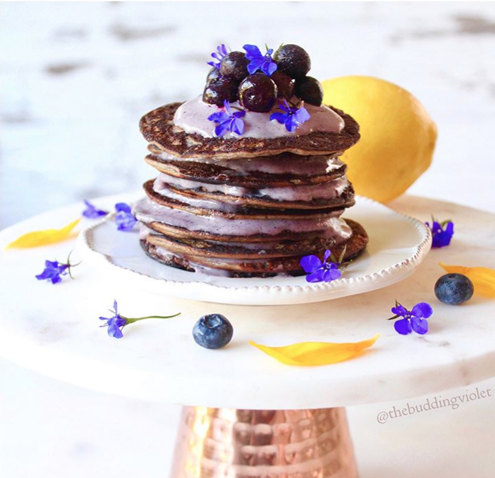 Blueberry Pancakes & Blueberry Lemon Cream Icing