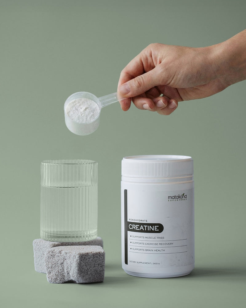 Measure 2 Teaspoons of Creatine Monohydrate & mix into water, or your daily smoothie. Enjoy Daily