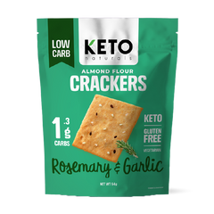 Keto Almond Flour Crackers - Rosemary & Garlic